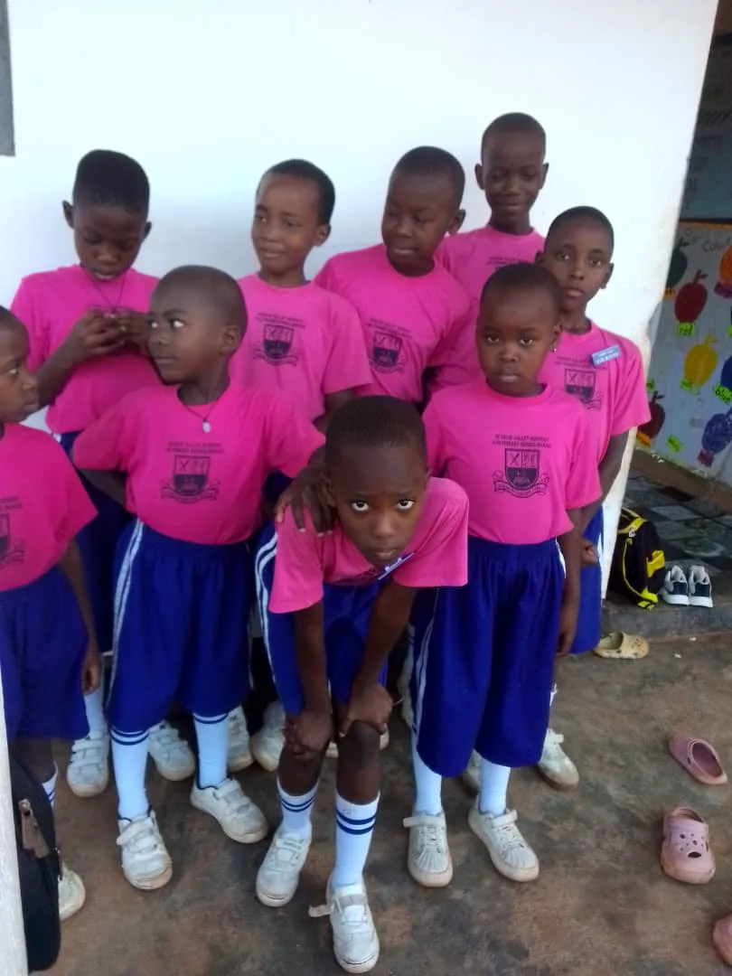 Nursery and early primary pupils at Wisdom Valley Nursery and Primary School